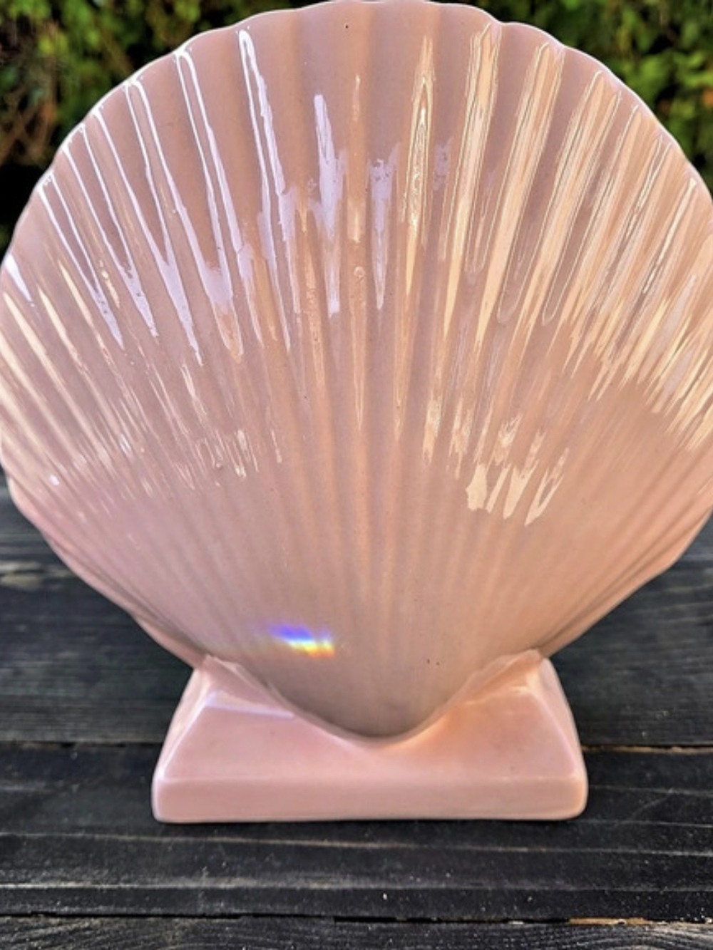 Vintage Pink Shell Vase